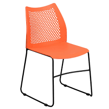 Flash Furniture Hercules Series 661 Lb Capacity Orange Sled Base Stack Chair With Air Vent Back Rut 498a Orang Flash Furniture Versatile Chairs Durable Chairs