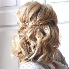 Half Up Braided Updos For Short Hair Hair Styles Short Hair Updo Medium Hair Styles