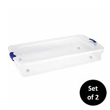 0 out of 5 stars, based on 0 reviews current price $61.62 $ 61. Homz 60 Qt Latching Plastic Storage Container Clear Blue Set Of 2 Walmart Com Walmart Com