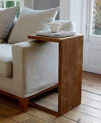 Wooden Sofa Side Table Chair Arm Rest Table Rustic Stylish Etsy In 2021 Diy Sofa Table Living Room Side Table Furniture