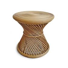 Bamboo Round Side Table In 2020 Round Side Table Wicker Side Table Side Table