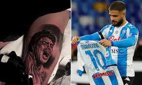 Your lorenzo insigne tattoo pics are available in this blog. Napoli Forward Lorenzo Insigne Gets Tattoo Of Club Legend Diego Maradona Daily Mail Online