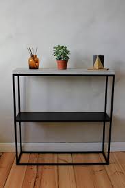 Narrow Console Table Console Table Concrete Table Entry Estanterias Metalicas Hogar Estilo Industrial