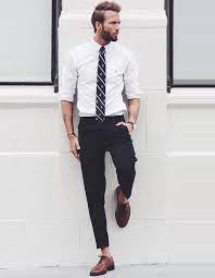 4.5 out of 5 stars. Man White Shirt And Black Pants Shop Clothing Shoes Online