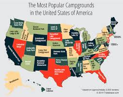 Most Popular Us Campgrounds Best Campgrounds Camping And Hiking Camping Destinations
