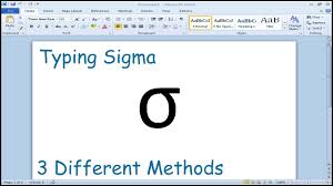 How To Type Sigma Symbol In Microsoft Word Youtube