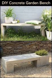 The clean lines make it suitable for any type of outdoor decor. Learn How To Build Your Own Concrete Garden Bench Diy Garden Bench Concrete Garden Garden Bench Diy Concrete Garden Bench