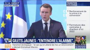 Moi et l'ordre ou le chaos. Gilets Jaunes Discours D Emmanuel Macron