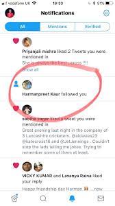 See what harmanpreet kaur (harmanpreetk) has discovered on pinterest, the world's biggest collection of ideas. Kate Cross On Twitter Happy Friendship Day Harman Now Please Will You Follow Me Back