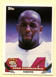 1993 Topps Dana Stubblefield Draft Pick Rookie card #436 San Francisco  49ers