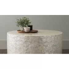 The table is crafted from solid acacia wood, which makes it very sturdy and durable. Dalvey Solid Wood Drum Coffee Table Reviews Joss Main Drum Coffee Table Coffee Table Wood White Round Coffee Table