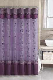 Pin By Cazy Peahen On Purple Bathroom Shower Curtain With Valance Fabric Shower Curtains Purple Bathrooms