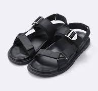 Metal Buckle Tape Sandals