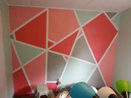 Well, just use washi tape to decorate the blank background in the way you like. Wall Paint Design Ideas With Tape Red Novocom Top