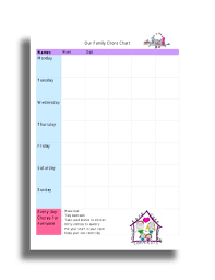 11 Best Family Chore Chart Examples Templates Download