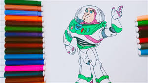 كيفيه رسم وتلوين شخصيه باز يطير Draw And Paint Buzz Lightyear Youtube