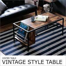 楽天市場 ヴィンテージ風収納付きテーブル 幅 100cm 棚付き 収納 センターテーブル テーブル 机 台 デスク おしゃれ家具 一人暮らし リビング用 居間用 ダイニング ヴィンテージ アンティーク インダストリアル レトロ ブルックリン 北欧 テレワーク 在宅ワーク 在宅