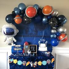 Space Balloon Garland Space Party Astronaut Balloon Outer Etsy Space Birthday Space Birthday Party Space Party