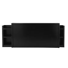 Ensemble tête de lit 160 cm + 2 chevets graphite | kazed. Tete De Lit Avec Rangements En Manguier Massif Wenge L 160 Cm Goa