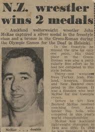 John McRae's Wrestling Bronze Medal: World Deaf Games, Helsinki 1961 —  SignDNA