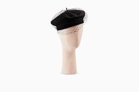 Christian Dior Black Cotton Beret With Veil Cotton Beret Hair Accessories Black Cotton
