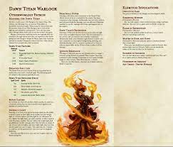 Rain fire on your foes with this new subclass and invocations!!! Warlock of  Maegera, the Dawn Titan!!! (V.4) 5e [OC] : r/DnD