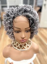 Braided Afro Gray Twist Wig
