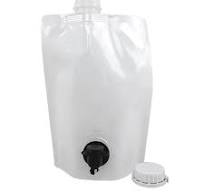 7.25" x 10.0" x 6.0" OD White 1.5 L Stand Up Pouch with 33mm ...