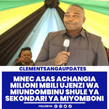 MNEC ASAS ACHANGIA MILIONI MBILI UJENZI WA MIUNDOMBINU SHULE YA SEKONDARI  YA MIYOMBONI Mjumbe wa Halmashauri Kuu ya CCM (MNEC) Taifa, Salim Faraj  Abri (ASAS) amechangia Shilingi Milioni Mbili kwa ...