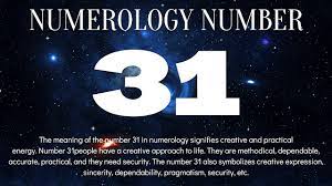 Numerology Number 31 Numerology Think Positive Thoughts Numerology Birth Date