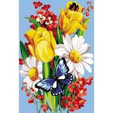 Virevolte Autour Du Bouquet Canevas Seg En 2020 Tutoriel Fleurs Aquarelle Art Floral Dessin Floral