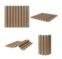 Decoration Wholesale Flexible 3D Fluted MDF Wave Wall Panel Carved  Decorative Wood MDF Panels