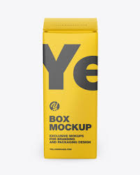 Download Glossy Paper Box Mockup In Packaging Mockups On Yellow Images Object Mockups PSD Mockup Templates