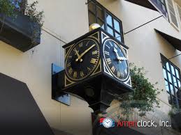 Our elegant double and four sided outdoor clocks are local icons across north america. Large Interior And Exterior Custom Bracket Clocks Americlock