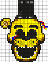 Fnaf Golden Freddy Kandi Pattern Pixel Art Minecraft Pixel Art Pixel Art Pattern