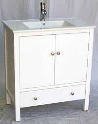 Cutler kitchen & bath fvpiccwknd18 sangallo 18 in. 32 Inch 18 Deep Bathroom Vanity Modern Style White Color 32 Wx18 Dx36 H S3021w