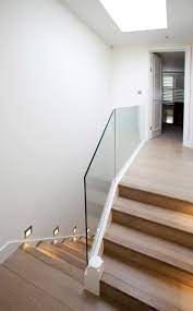 Parsons Green Terraced House London Minimal Modern Stair In Victorian House With Frameless Glass Balustrade Www Staircase Design Glass Staircase Glass Stairs