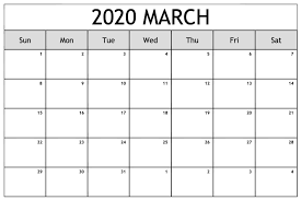 March 2020 Blank Calendar Template In 2020 July Calendar September Calendar February Calendar