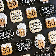 50th Birthday Cookie Cake Ideas 43 Likes 3 Comments Marla Rogers Marlascookieco On Instagram Cheers To The Weekend And To 50 Y Beer Birthday 50th Birthday Cakes For Men Beer Cookies