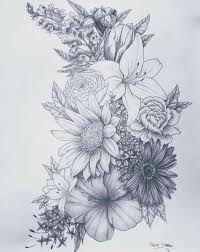 Black And White Daisy Tattoo Sleeve Pin By Amber Massey On Tats Flower Tattoo Sleeve Hip Tattoo Sleeve Tattoos