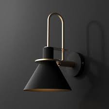Vintage Industrial Black Mini Metal Barn Wall Sconce Wall Lights Iron Wall Lighting Industrial Wall Lights Modern Sconces