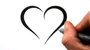 How To Draw A Simple Tribal Heart Tattoo Design 4 Simple Heart Tattoos Tribal Heart Tattoos Heart Outline Tattoo
