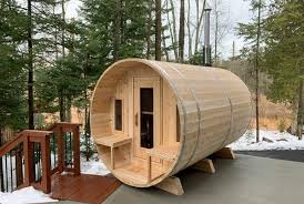 My sauna world, a leading online retailer of barrel outdoor saunas, custom traditional saunas, and wood burning sauna stoves. Dundalk Canadian Timber White Cedar Tranquility 2 6 Person Barrel Saun Backyard Caravan Llc