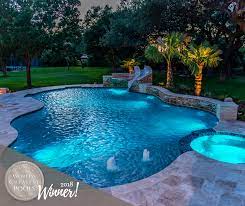 2018 World S Greatest Pools Winner Pebblesheen Blue Surf In 2020 Freeform Pool Designs Pools Backyard Inground Cody Pools