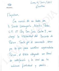 En la categoría cartas de amor para mi novio se han traspasado los sentimientos más puros que se tienen para una pareja que nos hace feliz todos los días, son palabras, mensajes y frases de amor muy tiernas que hacen que un hombre o un novio pueda entender mejor el amor que nos da. La Carta De La Infanta Cristina Al Rey