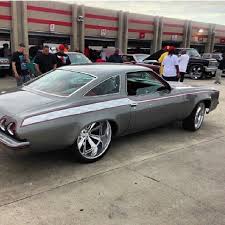 Becausess 73 Laguna Grey Red Stuntfest Deep Lip Wheels Atlanta Atl Chevrolet Chevelle Malibu Classic Cars Chevy Chevelle