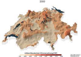 3d visualised average rent for a 4 room apartment in switzerland from 2000 to 2015 video map switzerland natural landmarks