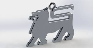 The scientific name for the lion is panthera leo. 3d Printed Food Lion Logo Keychain By Matt Lothe Pinshape