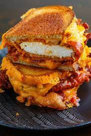 Crispy Fried Buffalo Chicken Grilled Cheese Sandwich Recipe Buffalo Chicken Grilled Cheese Recipes Food