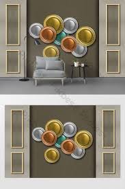 Modern Minimalist Metal Plate Wrought Iron Decorative Cloth Pattern Background Wall Decors 3d Models Psd Free Download Pikbest Fabric Decor Decor Modern Wall Decor